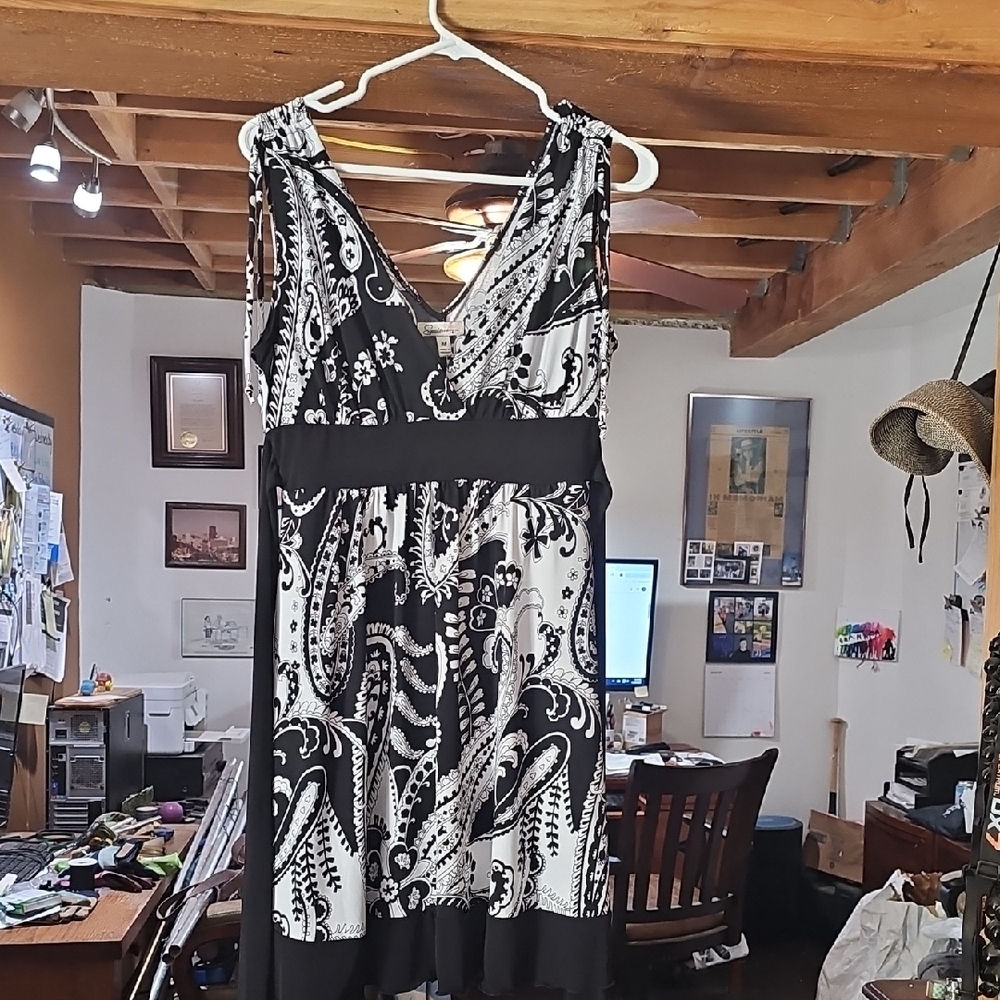 Speechless Black and White Patterned Dress